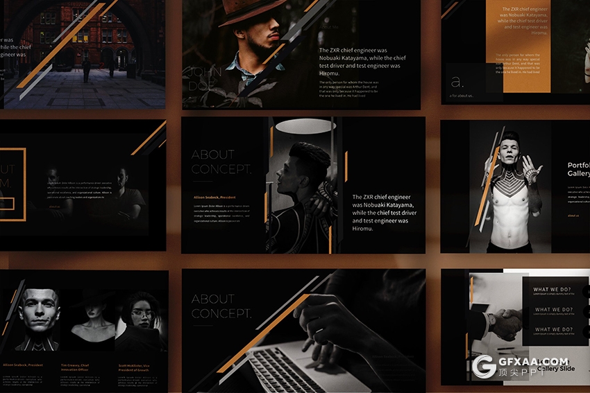 30页欧美时尚模特展示杂志风格keynote模板 - 顶尖PPT