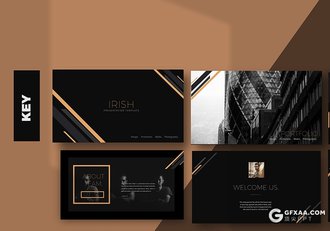 30页欧美时尚模特展示杂志风格keynote模板 - 顶尖PPT