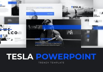 特斯拉时尚商务商业通用PPT模板 - 顶尖PPT