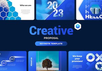 蓝色创意提案年计划总结项目汇报多用途keynote模板 - 顶尖PPT