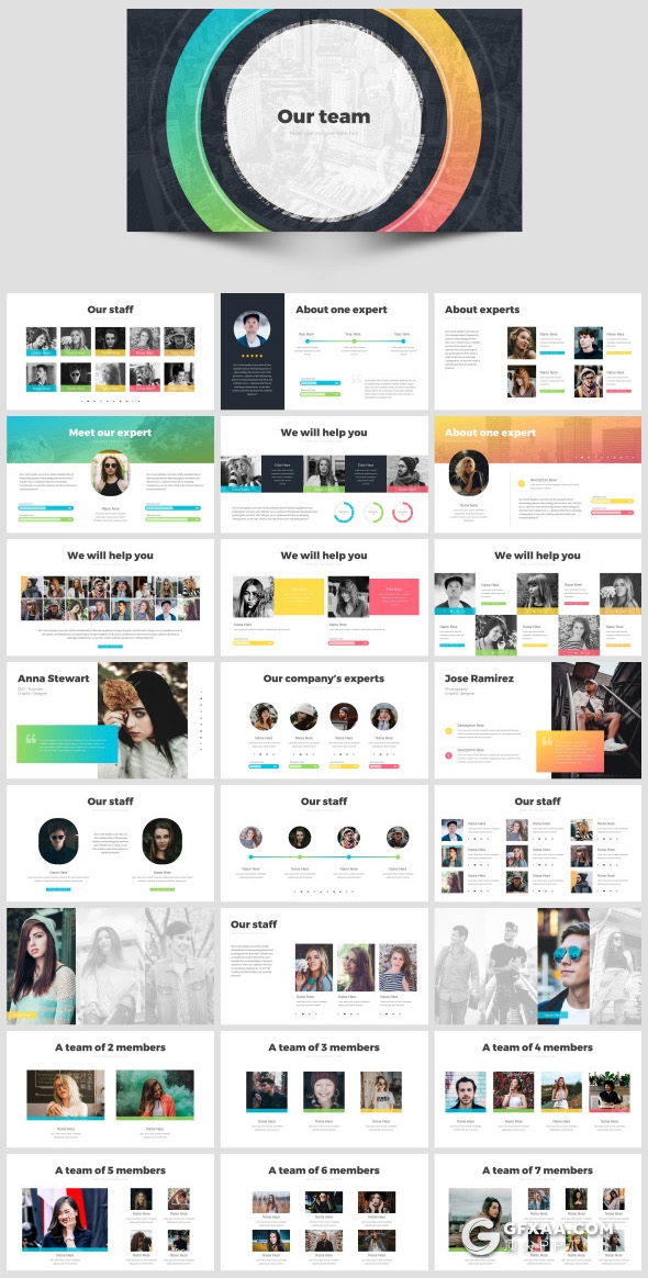 500多页欧美高端商务多用途PPT模板 19种主题配色 - 顶尖PPT