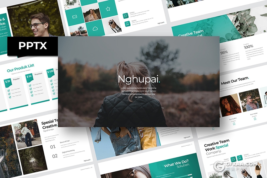 56页扁平化文艺摄影图片展示PPT模板 - 顶尖PPT