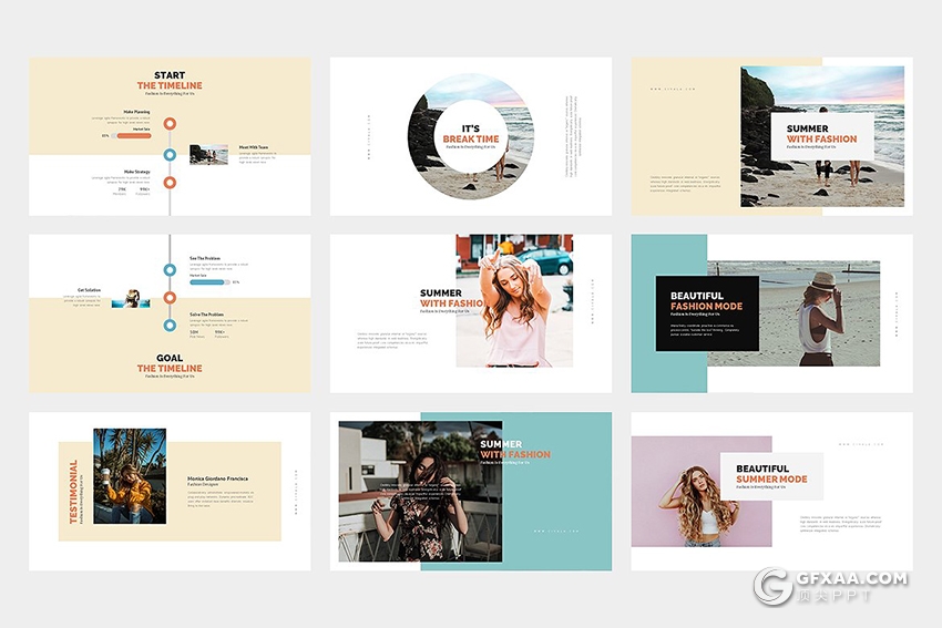 62页摄影图片展示时尚流行杂志风格PPT模板 - 顶尖PPT