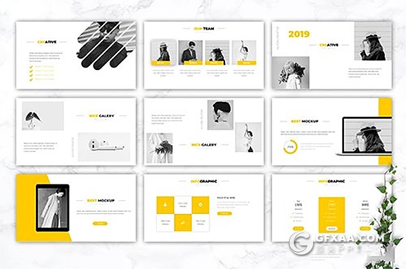 30页欧美商务风格PPT模板 5种主题配色 - 顶尖PPT