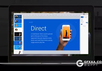 200多页蓝色扁平化商务keynote模板 - 顶尖PPT