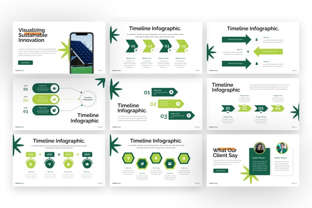 绿色能源环保行业方案PPT模板 - 顶尖PPT