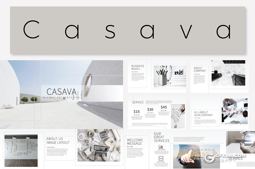 35页极简文艺风格团队介绍ppt模板 - 顶尖PPT