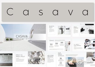 35页极简文艺风格团队介绍ppt模板 - 顶尖PPT