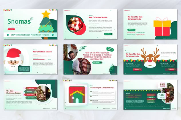 圣诞节主题展示设计方案PPT模板 - 顶尖PPT