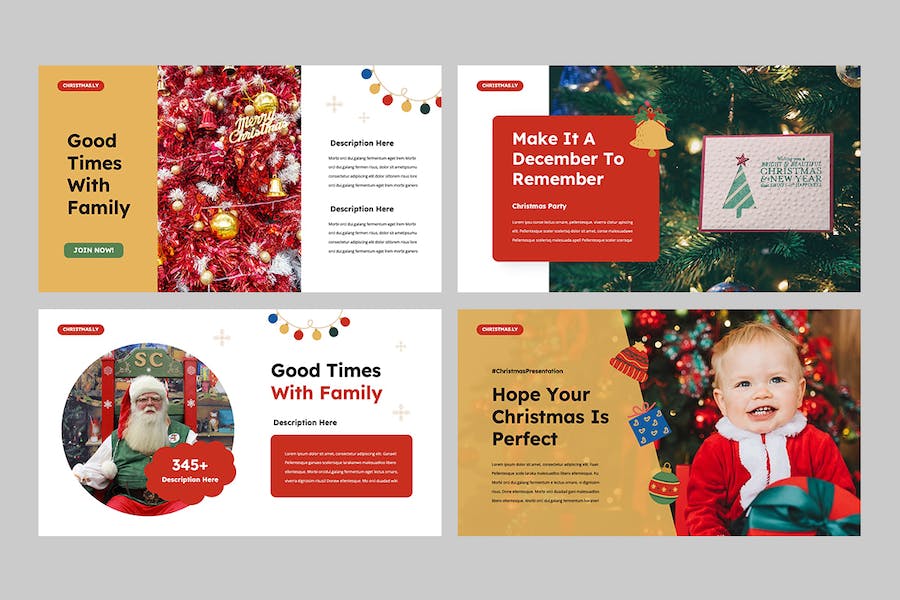 圣诞节快乐圣诞祝福圣诞派对礼物keynote模板 - 顶尖PPT