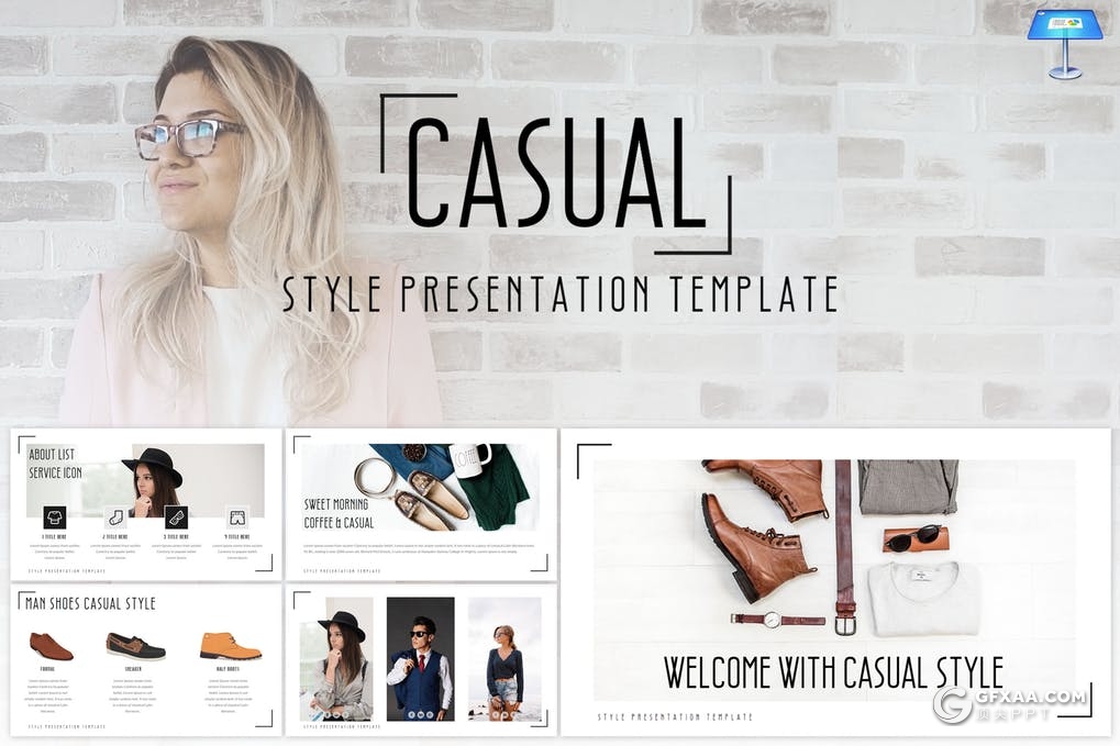 32页简约时尚服装展示营销keynote模板 - 顶尖PPT