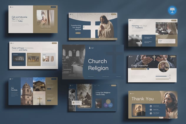 宗教信仰活动主题演讲传播Keynote模板 - 顶尖PPT
