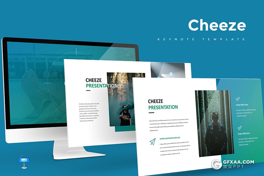 30页5种配色欧美商务团队架构keynote模板 - 顶尖PPT