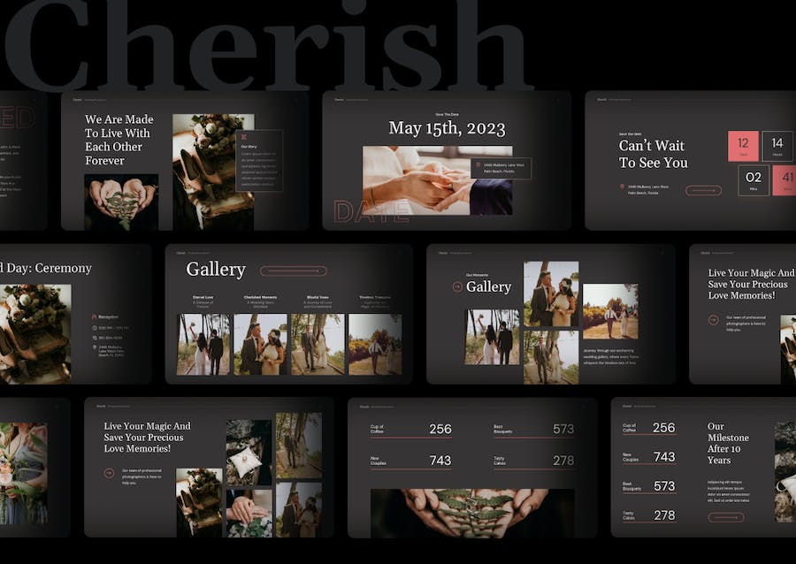 情人节主题婚礼活动策划布置PPT模板 - 顶尖PPT