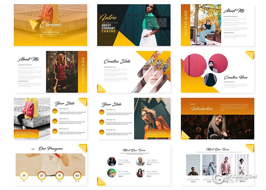 30页时尚服装展示多用途PPT模板 - 顶尖PPT