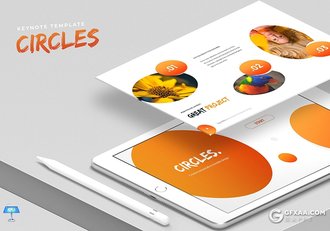 30页创意圆形组合商务keynote模板 - 顶尖PPT