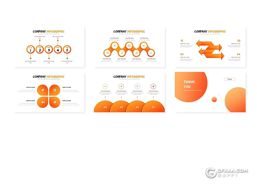 30页创意圆形组合商务Google Slides模板 - 顶尖PPT
