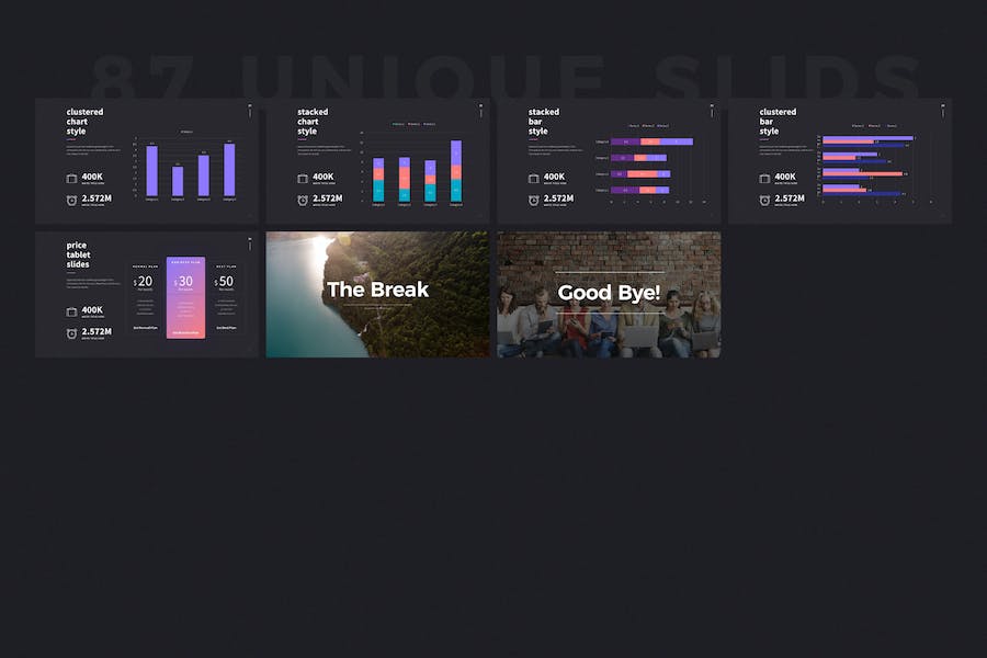 欧美高端图形版式设计精美PPT模板 - 顶尖PPT