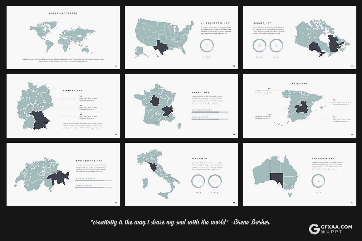 84页极简风格设计师作品展示keynote模板 - 顶尖PPT