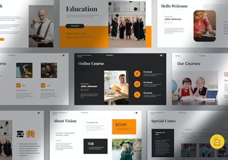 简洁教育培训演示文稿PPT模板 - 顶尖PPT