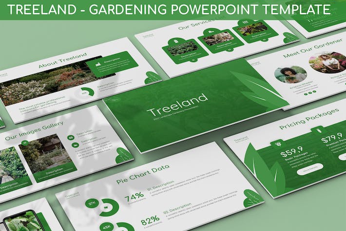 园林规划方案植物养护PPT模板 - 顶尖PPT