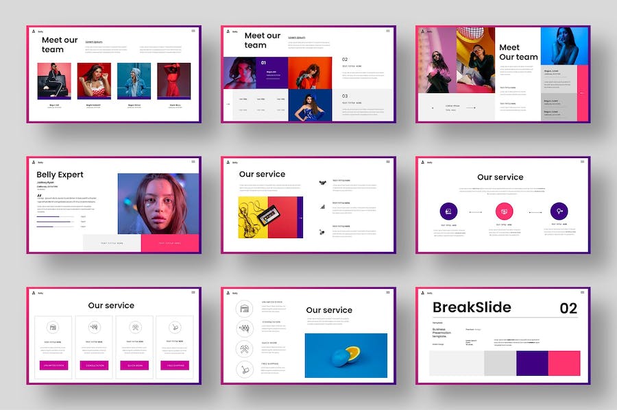 渐变边框企业介绍总结计划PPT模板 - 顶尖PPT