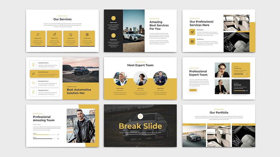 汽车展示PPT模板 - 顶尖PPT