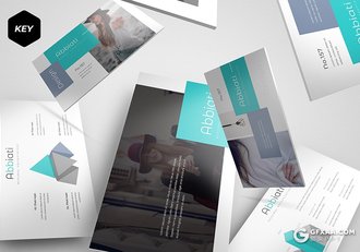 30页简约扁平化时尚模特展示keynote模板 - 顶尖PPT