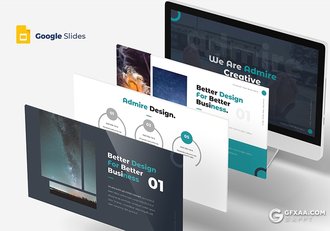 30页5种配色欧美商务通用Google Sliders模板 - 顶尖PPT