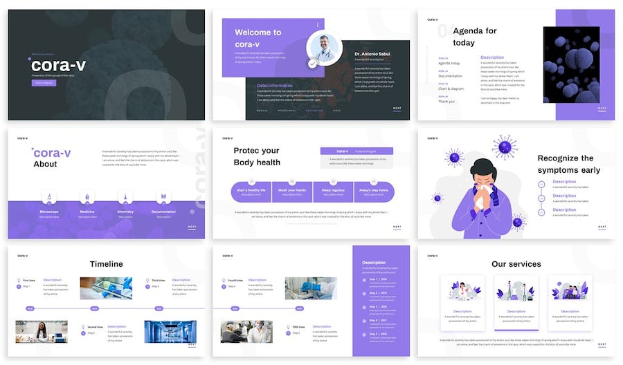 医疗健康讲述展示服务管理方案PPT模板 - 顶尖PPT