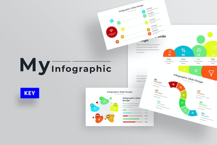 国外个人业务信息图形展示Keynote模板 - 顶尖PPT