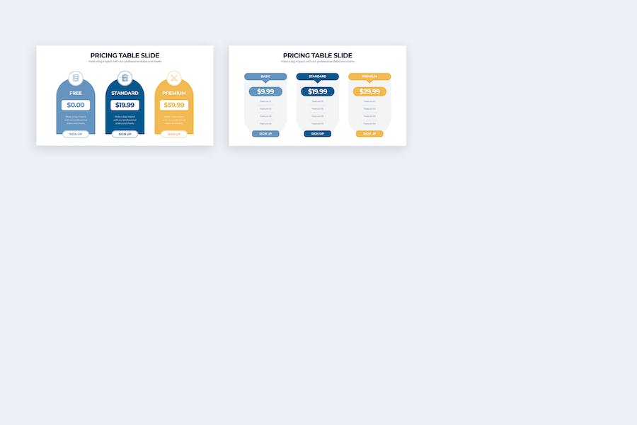 产品价格对比表多档位定价方案PPT模板 - 顶尖PPT