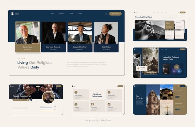 宗教信仰活动主题演讲传播Keynote模板 - 顶尖PPT
