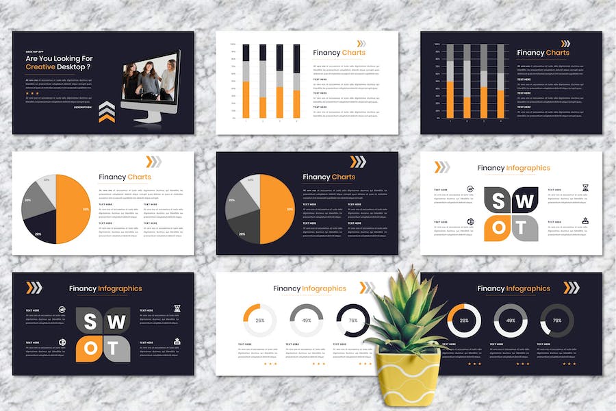 财务金融创意方案演讲PPT模板 - 顶尖PPT