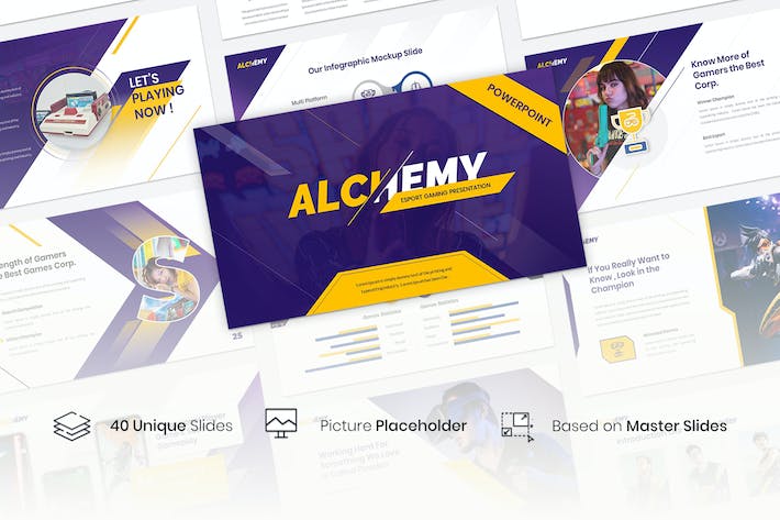 体育游戏炼金术主题PowerPoint模板 - 顶尖PPT