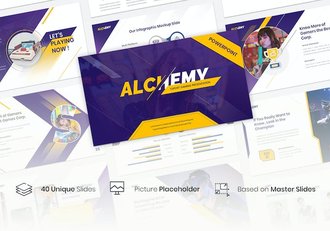 体育游戏炼金术主题PowerPoint模板 - 顶尖PPT