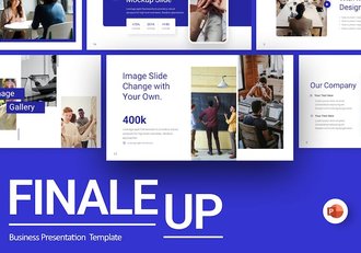 蓝色商业计划企业合作年计划总结通用PPT模板 - 顶尖PPT