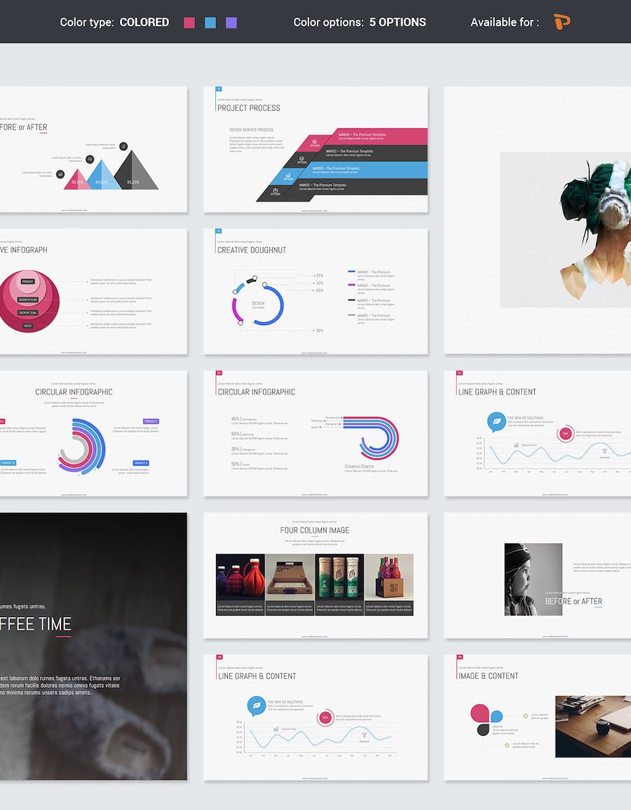 欧美简约时尚数据分析调研通用PPT模板 - 顶尖PPT