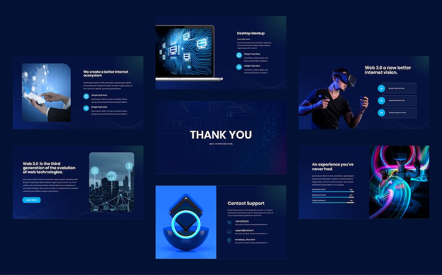 Web3.0区块链去中心化PPT模板 - 顶尖PPT