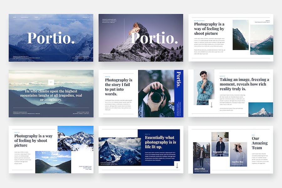 摄影行业作品展示PPT模板 - 顶尖PPT