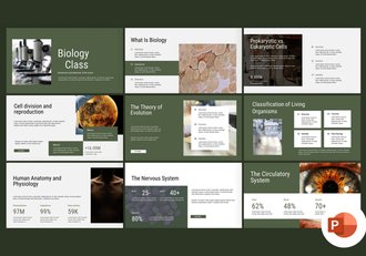 生物课教学讲解专用PowerPoint模板 - 顶尖PPT