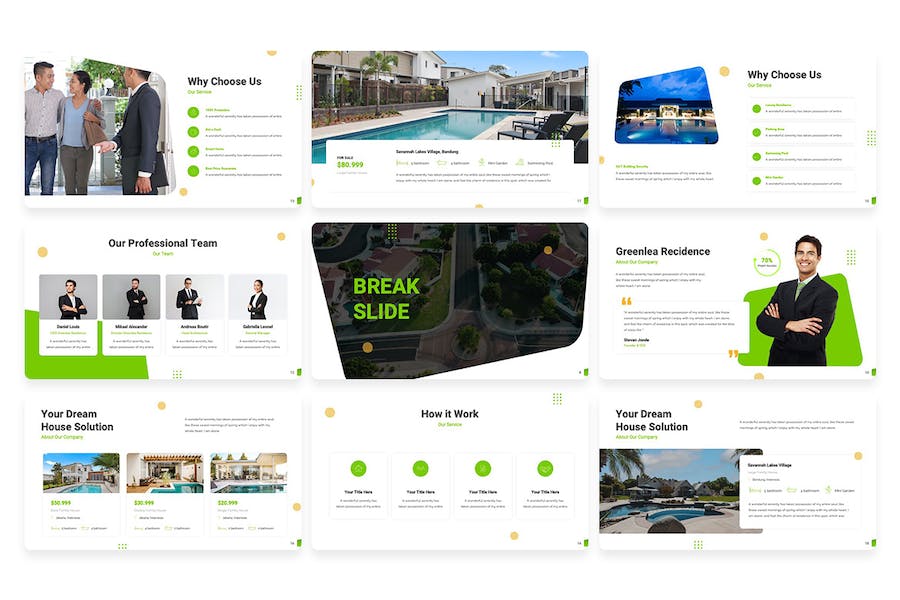 绿色住宅房产展示营销Keynote模板 - 顶尖PPT