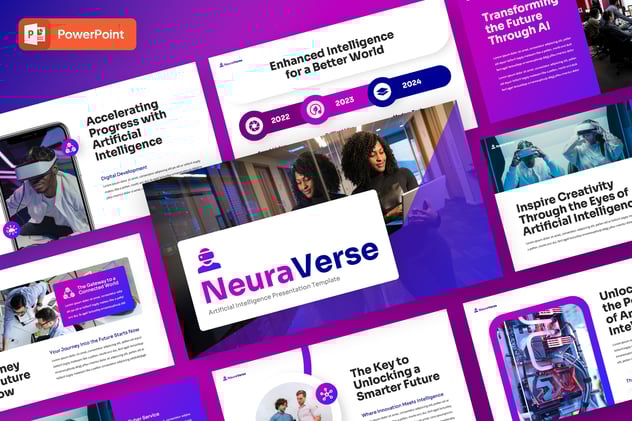 科技未来人工智能AI PPT模板 - 顶尖PPT