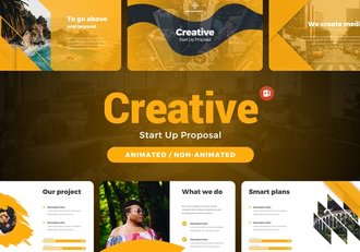 创意初创提案信息图表PPT模板 - 顶尖PPT