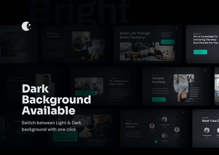 口腔牙科医疗诊疗服务讲座Keynote模板 - 顶尖PPT