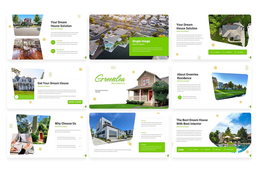 绿色住宅房产展示营销Keynote模板 - 顶尖PPT