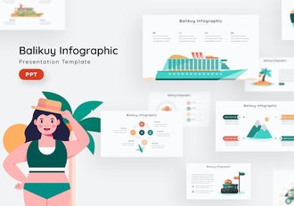 卡通人物信息图PPT模板 - 顶尖PPT