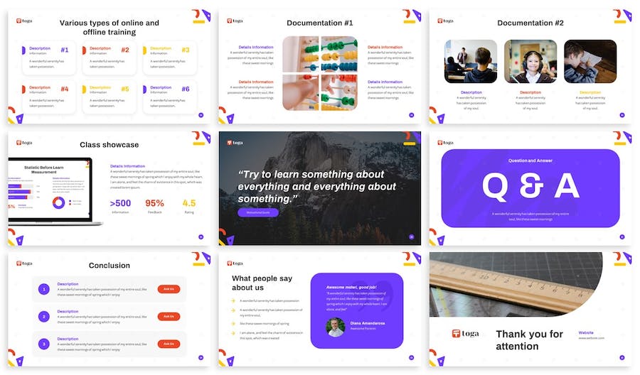 教育机构数学课程介绍宣传keynote模板 - 顶尖PPT