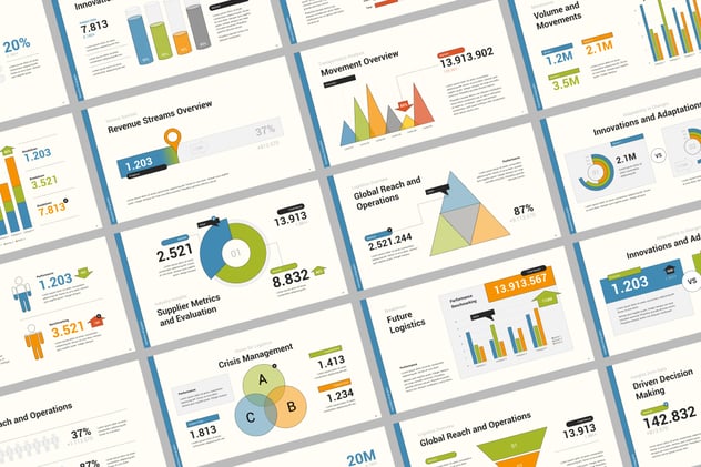 复古风格信息图制作展示Keynote模板 - 顶尖PPT