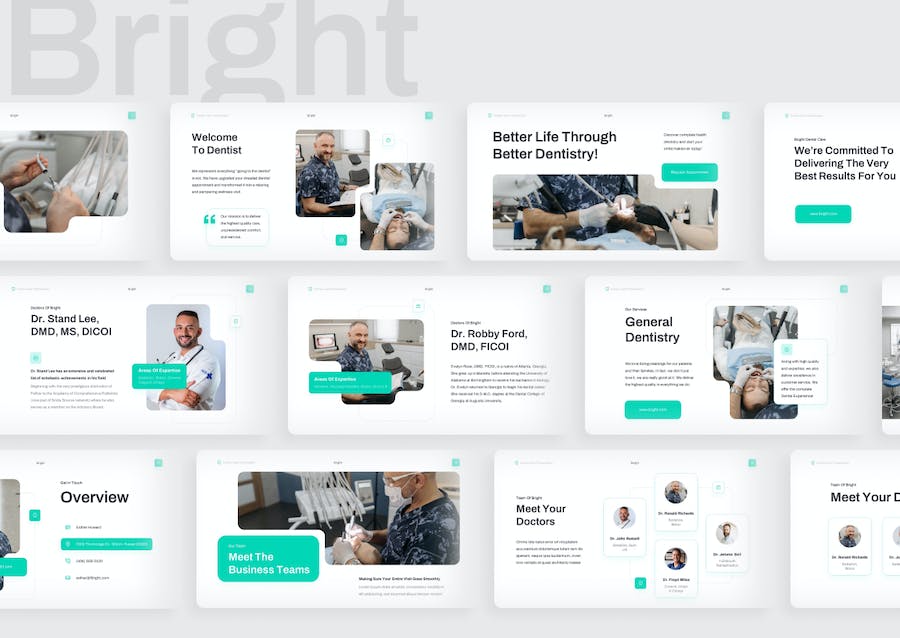 口腔牙科医疗诊疗服务讲座Keynote模板 - 顶尖PPT